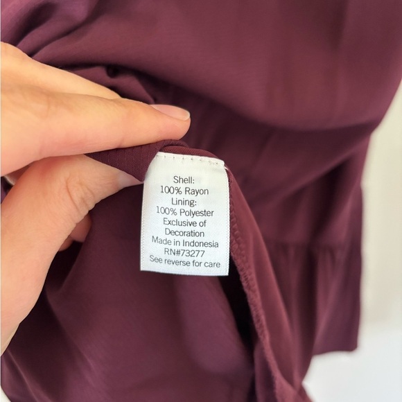 NWT Nine West Burgundy Square Neck Mini Dress - Picture 5 of 11